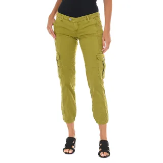 MET Damen Cargoy Regular Fit Knöchellange Hose Grün
