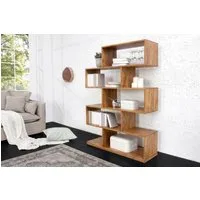 riess-ambiente Standregal MAKASSAR XL 150cm braun - Mangoholz, honey finish, handgefertigt, Einzelartikel 1-tlg., Massives Würfelregal - ideal als Ablage f. Bücher, Ordner & Dekoration