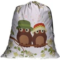 trendfinding Wäschesack Großer Design Wäschesack aus Baumwolle (1 St), Füllmenge ca. 15kg, Integrierte Kordel zum Aufhängen, zusammenfaltbar