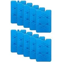 HAC24 Kühlakku 10x Ultraflache Kühlakkus Kühlelemente Kühlpack Kühlpads, je 200 g für Kühltaschen Kühlbox Eisbox