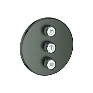 Grohe Grohtherm Smartcontrol Fertigmontageset 29122AL0 hard graphite gebürstet, rund, UP-Ventil 3-fach