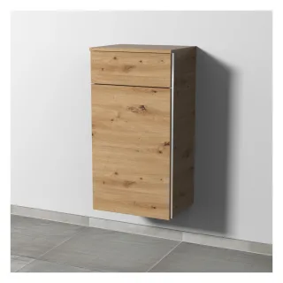 Sanipa 3way Mittelschrank mit 1 Auszug und 1 Wäschekorbklappe, Eiche Natural-Touch, BR15485 BR15485