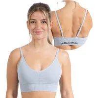 Smilodox Sport-BH Batik Acid Vera Scrunch, Seamless Push Up BH verstellbare Träger Crop Top Bra ohne Bügel Atmungsaktiv Herausnehmbare Cups Sport Yoga