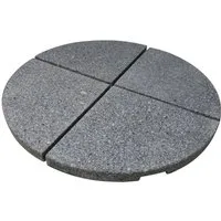 Gardissimo Schirmständer-Platte Granit Beschwerer Platten New Stout 4 x 21 kg Sonnenschirm Ampelschirm, Ampelschirme, Sonnenschirme, Kreußfußständer, (Spar-Set, 4-tlg., 4 Platten), 4 Stück / wetterfest / langlebig