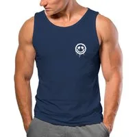 Neverless Tanktop Herren Tank-Top Print Aufdruck Motiv Drip Face Drippy Smile mit Print