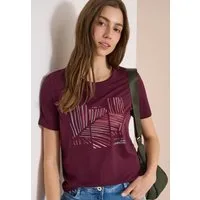 CECIL Kurzarmshirt Style Lea Sommershirt mit Rundhals und Artwork