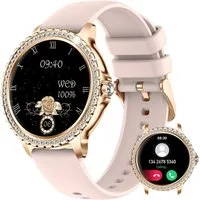 Lige Smartwatch Damen mit Metallband, 1.32 Zoll Fitnessuhr Telefonfunktion Smartwatch, Herzfrequenz Schlafmonitor, IP67 Wasserdicht Schrittzähler