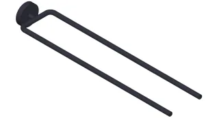 Giese Handtuchhalter schwarz matt, 33052-14 33052-14