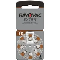 RAYOVAC Hörgeräte-Batterien Typ 312, PR41, Braun Batterie, (8 St), Typ 312 (R312AE, ZL3, PR41)
