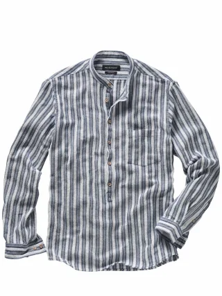 Mey & Edlich Herren Bin-so-frei-Schlupfhemd Blau 75 % Baumwolle, 25 % Polyester