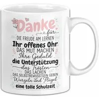 Trendation Tasse Lehrer Wertschätzung Danke Tasse Geschenk Lustige Geschenkidee Spruch, Keramik