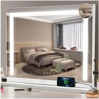 Nettlife Schminkspiegel mit Licht Spiegel 3 Farben USB Touch-Steuerung Hollywood (1-St), Schlafzimmer, Badezimmer, Wohnzimmer