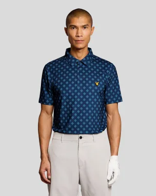Argyle-Muster Poloshirt
