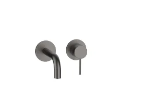 Herzbach MODUL7 Waschtisch-Wandbatterie Farbset 160mm Black Steel, 70.701602.1.40 70.701602.1.40