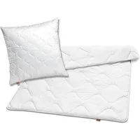 sleepling Bettdecke + Kopfkissen Bettwaren Set, 135x200 cm, 155x220 cm und weitere Größen, Füllung: 100% Polyester, Bezug: 100% Polyester, für Sommer und Winter, Ökotex 100