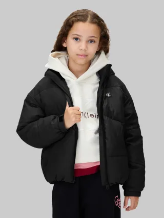 Calvin Klein Kids (PVH Group) - CK SHORT PUFFER JACKET ck black - Gr. - 10