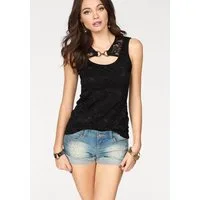 Melrose Spitzentop mit Zierschnalle