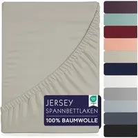 BRB HOME Spannbettlaken Spannbettlaken Jersey Baumwolle für Topper Boxspringbett, Baumwolle, Gummizug: Rundum, (1 Stück), Matratzen bis 27 cm Höhe, OEKO TEX Standard 100, Jersey Spannbetttuch