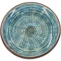 Kaladia Multireibe Reibeteller in braun/blau, Keramik, handbemalte Küchenreibe - Made in Spain