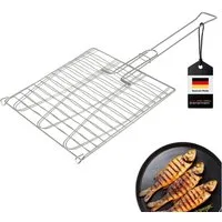 bremermann Grillguthalter Fischgriller 3fach // Edelstahl // ca. 59 x 27,5 cm // Fischbräter