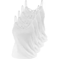Yenita® Unterhemd (4-St) aus Baumwolle mit schöner Spitze