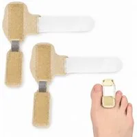 COOL-i ® Fingerbandage Zehenschiene verstellbar,Zehenbandage mit Aluminiumstütze, atmungsaktiv & rutschfest für Alltag & Schuhe
