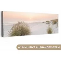 OneMillionCanvasses® Leinwandbild Panorama Horizont - Dünenlandschaft - Sand, Fotodruck (1 St), Wandbild, Deko Schlafzimmer Wohnzimmer Flur 60x20 cm