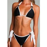 Moda Minx Bikini-Hose (1-St., Panty) mit seitlicher Bindung und funkelndem Steinbesatz