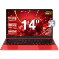 bvate Laptop, 14 Zoll, N4020, 6GB RAM, 128GB/512GB SSD Notebook Notebook (35 cm/14 Zoll, Celeron N4020 N4020 Celeron N4020, Celeron N4020, 6 GB, 128 GB SSD, 180° Drehung/Low Blue Light-Zertifizierung/Deutsche Tastaturaufkleber)