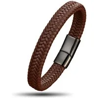 NAHLE Lederarmband (inkl. Schmuckbox), aus Leder, mit Magnetverschluss für ein sicheres verschließen