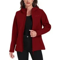 ATLASLAVA Softshelljacke Damen Wasserdichte Übergangsjacke Atmungsaktive Regenjacke Winddichte Jacke Gefüttert Kapuze für Outdoor Wandern