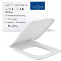 Villeroy & Boch WC-Sitz Venticello SlimSeat, mit Absenkautomatik, abnehmbarer, ultraflacher Toilettensitz, eckig