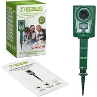 ISOTRONIC Ultraschall-Tierabwehr Tiervertreiber mit Bewegungsmelder Batterie, 1-tlg.