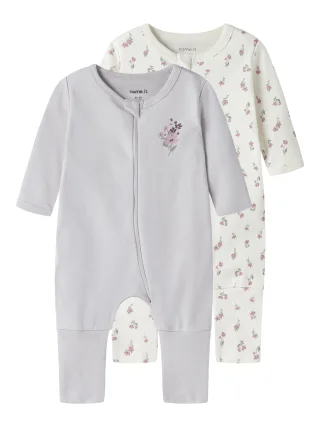 NAME IT - NBFNIGHTSUIT 2P ZIP FF FLOWER NOOS - Gr. - 62