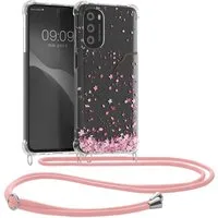 kwmobile Handyhülle Hülle für Motorola Moto G52 / Moto G82 5G, Silikon Handyhülle mit Kette - Handykette Handyband