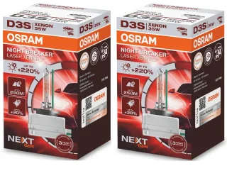 2 Stück OSRAM NIGHT BREAKER LASER Lampen Birnen für Xenon Scheinwerfer / Fassung D3s