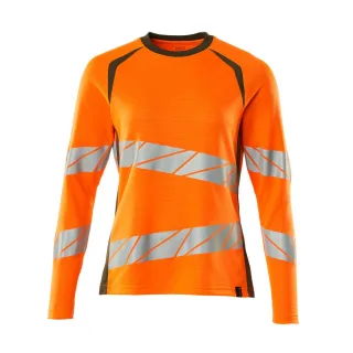 MASCOT Damen Langarmshirt Hi-vis Orange / Moosgrün 3XL - 19091-771-1433-3XLONE