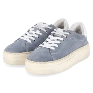 Bullboxer Plateau-Sneaker - Gr. 36 - Blau - Leder