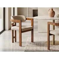 alesvelt Esszimmerstuhl Gepolsterte Esszimmerstuhl EVE mit Armlehne in Cappuccino (2er/4er/6er -Set)