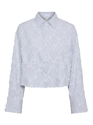 Y.A.S - YASLEO LS SHORT SHIRT - EX Star White - Gr. - 36