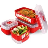 sistema Aufbewahrungsbox Sistema Microwave-Heat & Eat Frischhaltedosen Set, 4 Stück