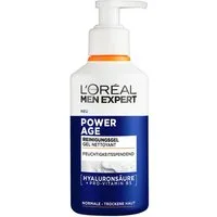 L'ORÉAL PARIS MEN EXPERT Gesichts-Reinigungscreme POWER AGE FEUCHTIGKEITSSPENDENDES REINIGUNGSGEL, mit hydratisierender Hyaluronsäure und nährendem Vitamin B5