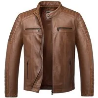 Amaci&Sons Lederjacke Ventura Lederjacke Echtleder Herren Biker Zipper Jacke