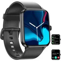 blackview Smartwatch Damen Herren mit 5 Tagen Akkulaufzeit,1,85" HD Touchscreen Smartwatch (1.85 Zoll, iOS/Android), mit Wechselband aus weichemSilikon und Ladekabel, KI-Sprachassistent, Herzfrequenz,SpO₂,Schlaf,100+ Sportmodi, 2 Armband