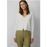 s.Oliver Cardigan Strickjacke Kurzer Feinstrick-Cardigan aus Viskosemix mit Knopf