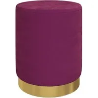 vidaXL Hocker Runder Aufbewahrungshocker Violett Samt 31 x 37 cm (1 St)