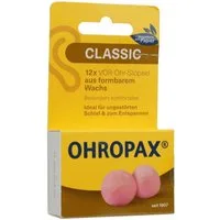 OHROPAX Gehörschutzstöpsel OHROPAX Classic Wachs Vor-Ohr Stöpsel 12 St