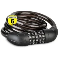 Dunlop Zahlenkettenschloss Fahrradschloss Zahlenschloss Zahlencode Sicherheitsstufe 6 schwarz