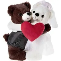 Heunec® Kuscheltier Hochzeitsbärenpaar Bär & Bärin, braun/weiß