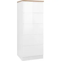 KOCHSTATION Vorratsschrank KS-Virginia,neu in verbesserter Ausführung (Stauraum, Softclose, mit CPL-Arbeitsplatte) Breite 60 cm, 5 Auszüge, Soft-Close-Funktion